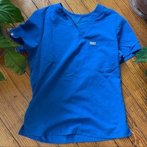 Figs technical wear royal blue scrub top